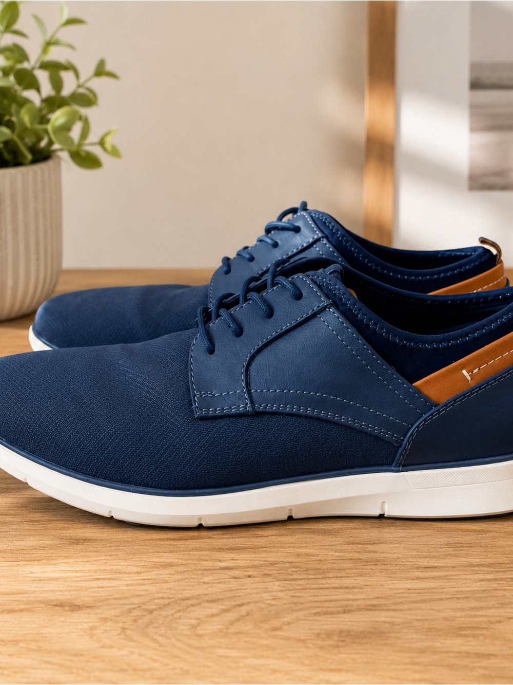 Sonoma Men’s Casual Oxford Sneaker Navy Lightweight Shoes Size 10